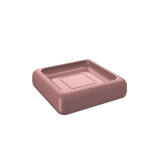 Saboneteira Cube - RSM 10 X 10 X 2,5 Cm Rosa Malva Coza