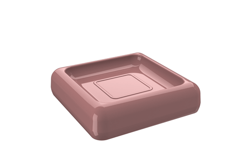 Saboneteira Cube - RSM 10 X 10 X 2,5 Cm Rosa Malva Coza