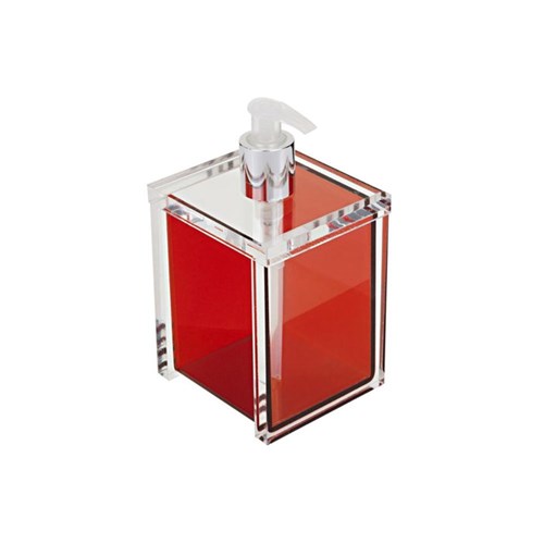 Saboneteira Liquida Quadrada Vermelha 455 Vm