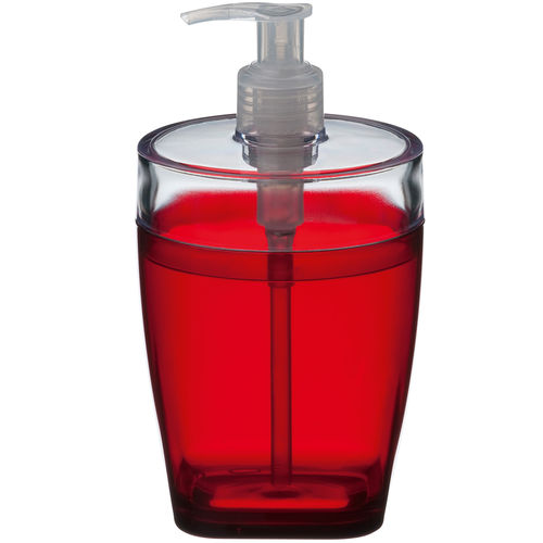 Saboneteira Porta Sabonete Liquido Dispenser Plástico 400Ml Vermelho
