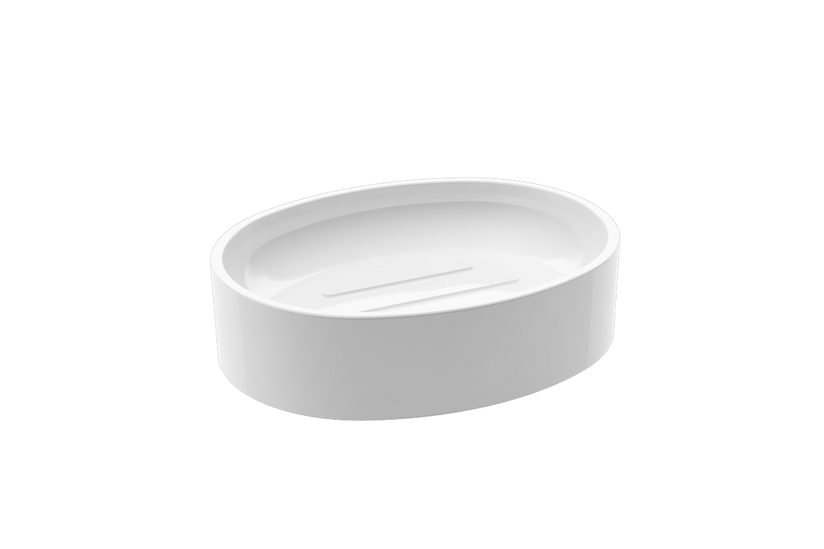 Saboneteira Spoom - BC 11,5 X 8,9 X 3 Cm Branco Coza
