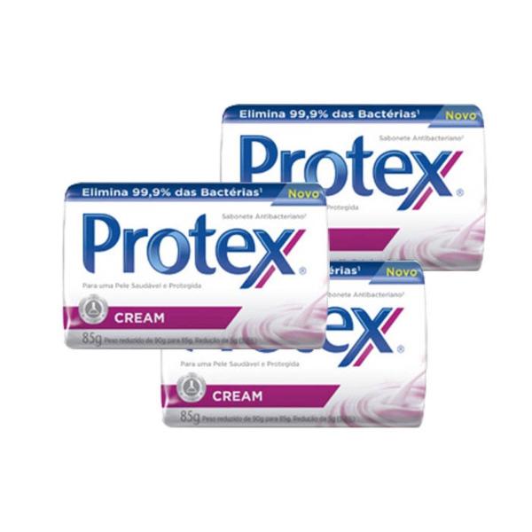 3 Sabonetes Protex Cream 85g Cada