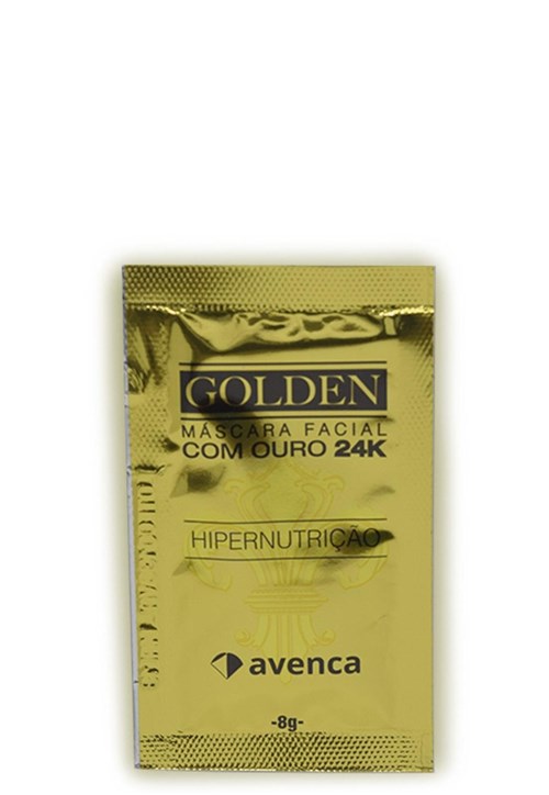 Sachê Golden Hipernutrição Ouro Avenca Cosméticos Mascara Facial 8g