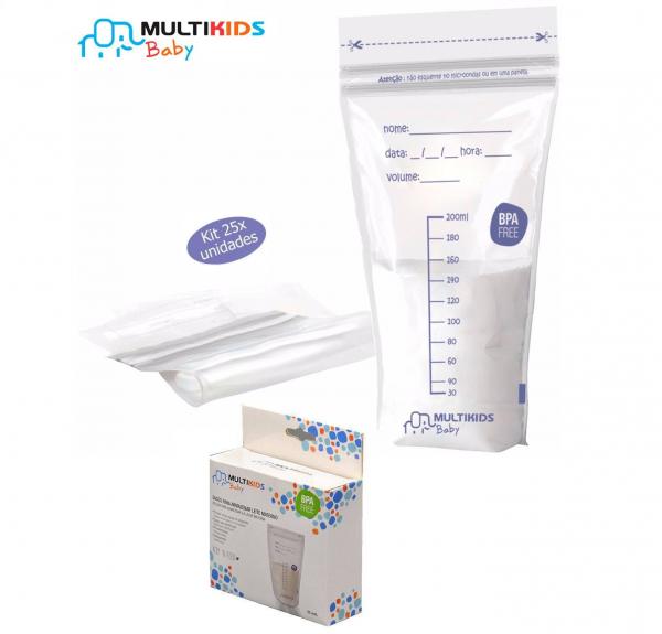 Sacos Transparentes para Armazenar Leite Materno BB189 - Multikids