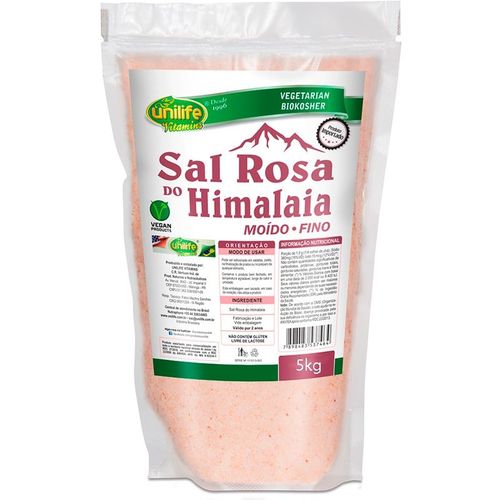 Sal Rosa do Himalaia Moído 5kg da Unilife