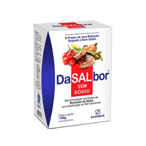 Sal Sem Sódio - Dasalbor com 100 Gramas