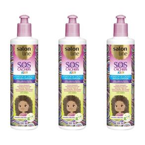 Salon Line Ativador de Cachos Kids 300ml - Kit com 03