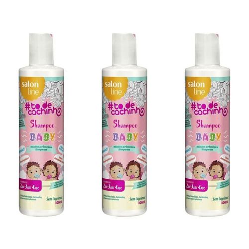 Salon Line Baby Shampoo Infantil Todos Cabelos 300ml (kit C/03)