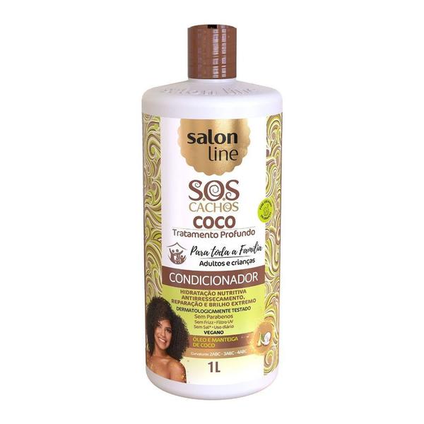 Salon Line Cachos Coco Condicionador Tratamento Profundo -1L