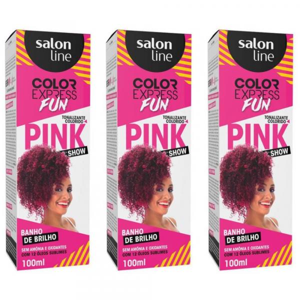 Salon Line Color Express Fun Pink Show Tonalizante 100g (Kit C/03)