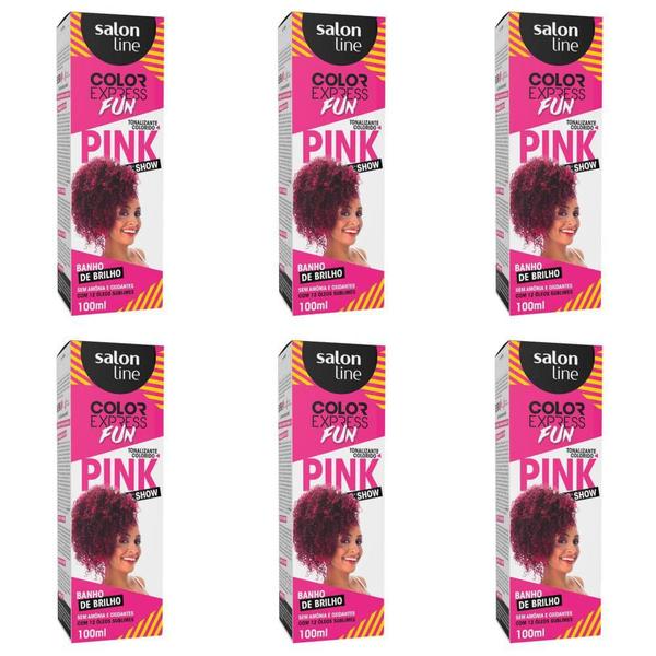 Salon Line Color Express Fun Pink Show Tonalizante 100g (Kit C/06)