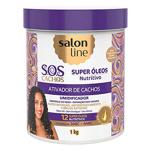 Salon Line Creme Ativador de Cachos SOS Nutritivo, Branco, 1000 G