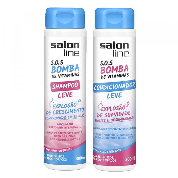 Salon Line - Kit S.O.S Bomba de Vitaminas - Shampoo e Condicionador Leve - 2X300ml