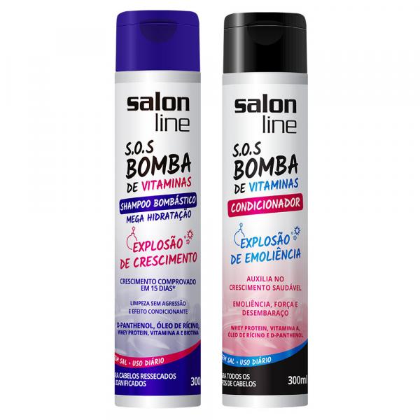 Salon Line Kit SOS Bomba de Vitaminas Shampoo Bombástico e Condicionador - 2x300ml