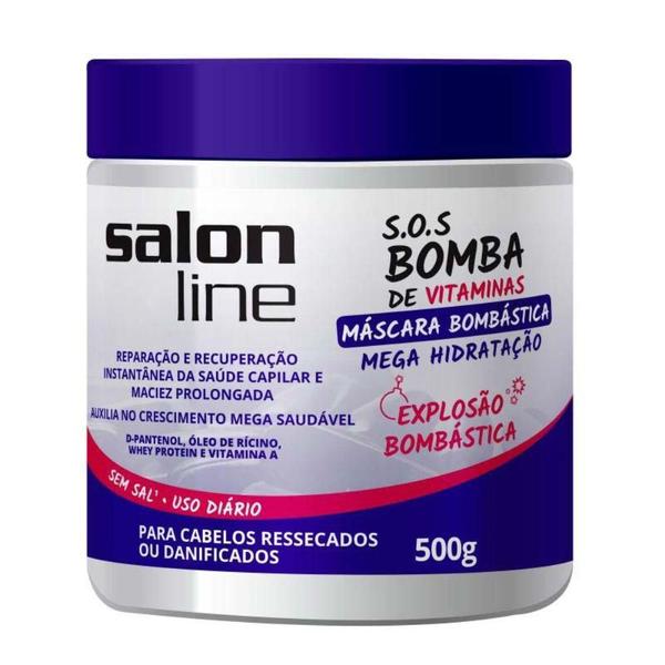 Salon Line Máscara SOS Bomba de Vitaminas Bombástica - 500g