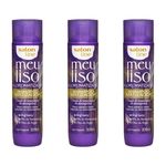 Salon Line Meu Liso Loiro Matizado Shampoo 300ml (kit C/03)