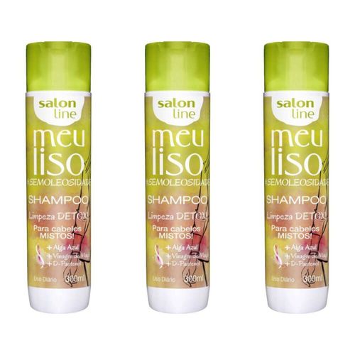 Salon Line Meu Liso S/ Oleosidade Mistos Shampoo 300ml (kit C/03)