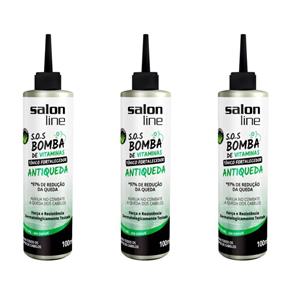 Salon Line Sos Bomba Antiqueda Tônico Fortalecedor 100ml - Kit com 03