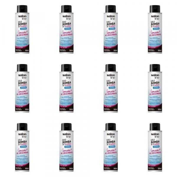 Salon Line Sos Bomba de Vitaminas Shampoo 500ml (Kit C/12)