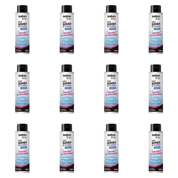 Salon Line Sos Bomba de Vitaminas Shampoo 500ml (Kit C/12)