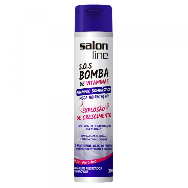 Salon Line SOS Bomba de Vitaminas Shampoo Bombástico Cabelos Danificados - 300ml