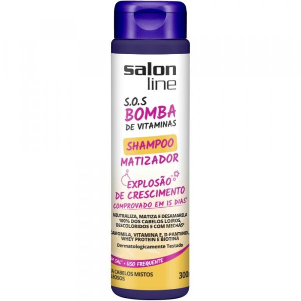 Salon Line Sos Bomba Shampoo Matizador Cabelos Mistos 300ml