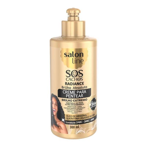 Salon Line Sos Cachos Creme P/ Pentear Radiance Brilho Absoluto 300ml