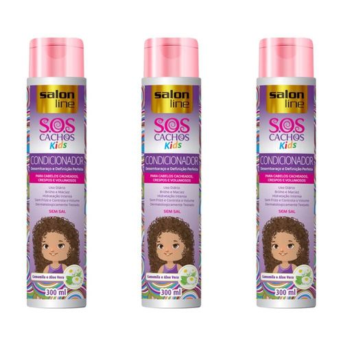 Salon Line Sos Cachos Kids Condicionador 300ml (kit C/03)