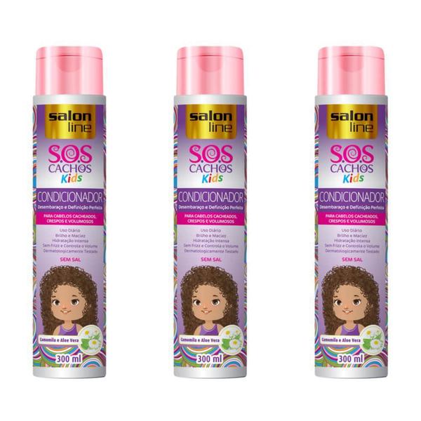 Salon Line Sos Cachos Kids Condicionador 300ml (Kit C/03)