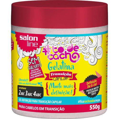 Salon Line To de Cacho Gelatina Transiçao Capilar Muito Mais Definiçao 550g