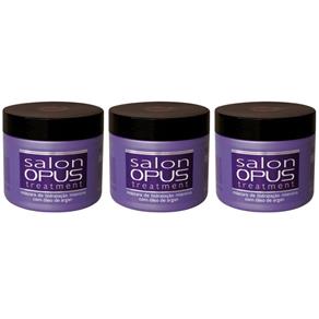 Salon Opus Violet Máscara 400g - Kit com 03