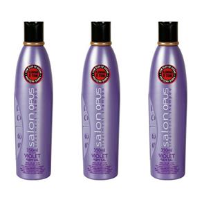 Salon Opus Violet Shampoo 350ml - Kit com 03