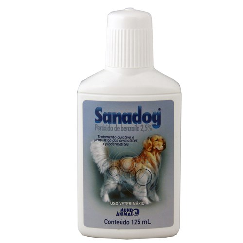 Sanadog Shampoo 125ml Mundo Animal Dermatológico Cães