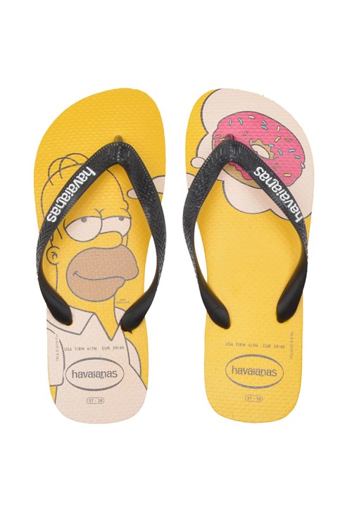 Sandália Havaianas Simpsons Amarela/Preta