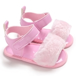 Sandals bebês Bebê Plush superior macia sola plana