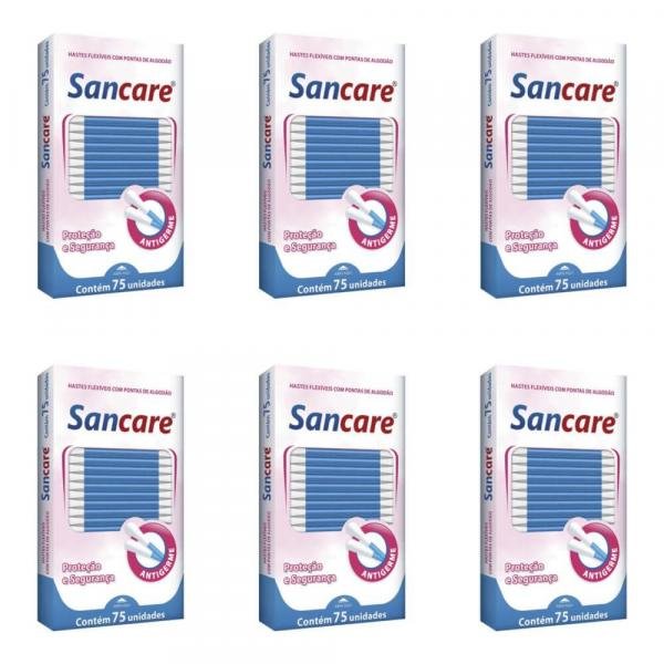 Sanfarma Sancare Hastes Flexíveis C/75 (Kit C/06)