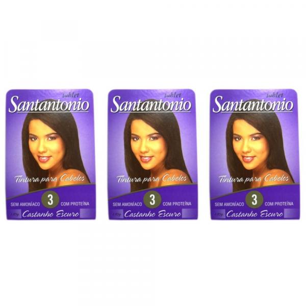 Santantônio Tablete Castanho Escuro C/12 (Kit C/03) - Santantonio