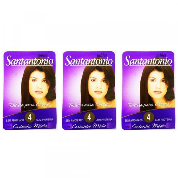 Santantônio Tablete Castanho Médio C/12 (Kit C/03) - Santantonio