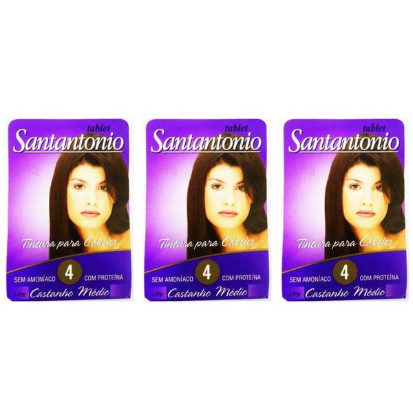 Santantônio Tablete Castanho Médio C/12 (Kit C/03) - Santantonio