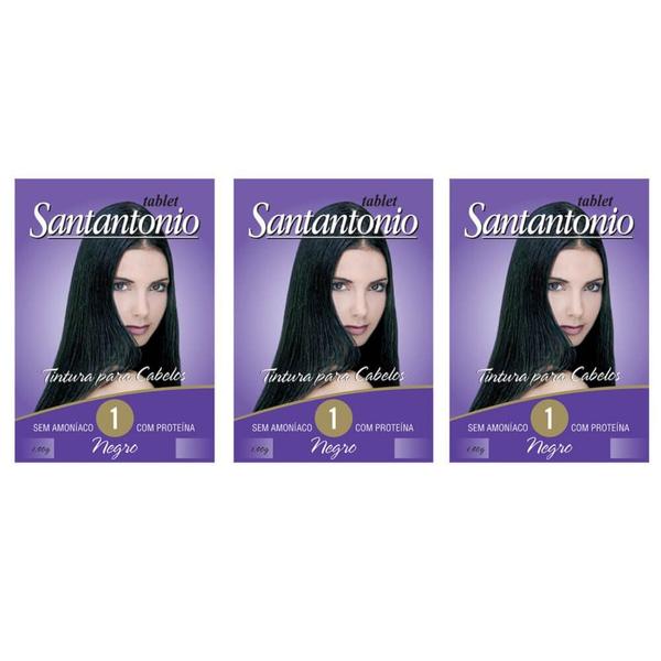 Santantônio Tablete Nº1 Negro (Kit C/03) - Santantonio