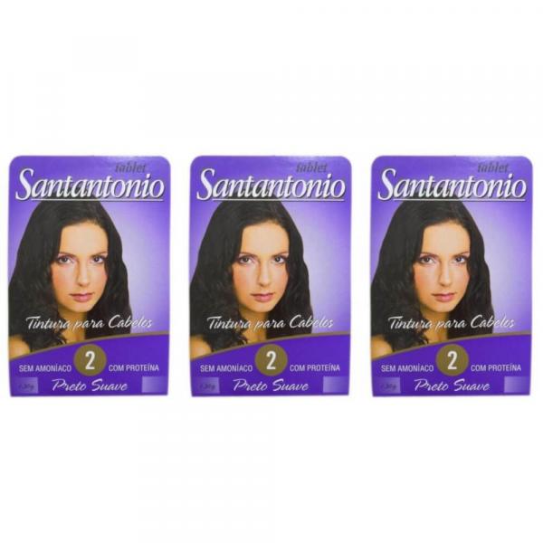 Santantônio Tablete Preto Suave C/12 (Kit C/03) - Santantonio