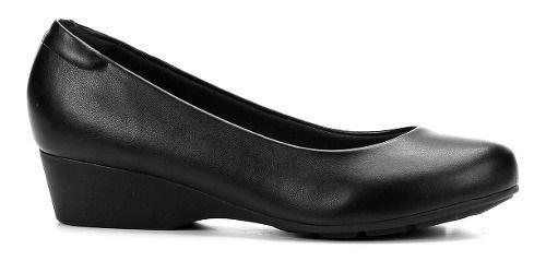 Sapato Modare Anabela 7014.200 de Uniforme Feminino Preto