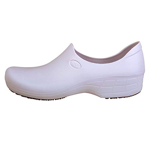 Sapato Ocupacional Antiderrapante Sticky Shoe Feminino Impermeável Branco 35