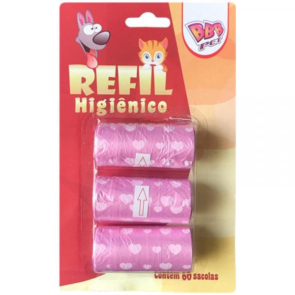 Saquinho Cata Coco Caca Pequeno Bbb Pet 3 Unidades - Rosa