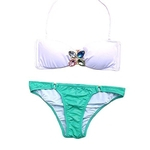 Sardinha Womens Halter Four Color Gems Bikini para o verão