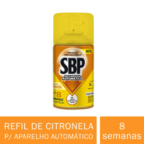 Sbp Refil Automatico Multi-inseticida Citronela 250ml