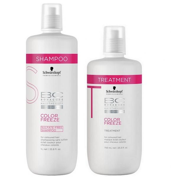 Schwarzkopf Bc Bonacure Color Freeze Kit Sulfate-Free Shampoo (1000ml) e Máscara (750ml)