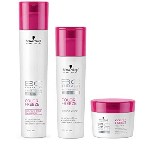 Schwarzkopf Bc Bonacure Color Freeze Kit Sulfate-Free Shampoo (250ml), Condicionador (200ml) e Máscara (200ml)