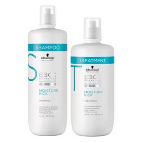 Schwarzkopf Bc Bonacure Moisture Kick Kit Shampoo (1000ml) e Máscara (750ml)