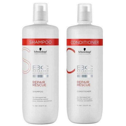 Schwarzkopf Bc Bonacure Repair Rescue Nutrição - Kit Shampoo+Condicionador 1L